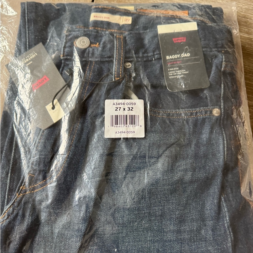 Levi's Baggy Dad Dark Blue Jeans
